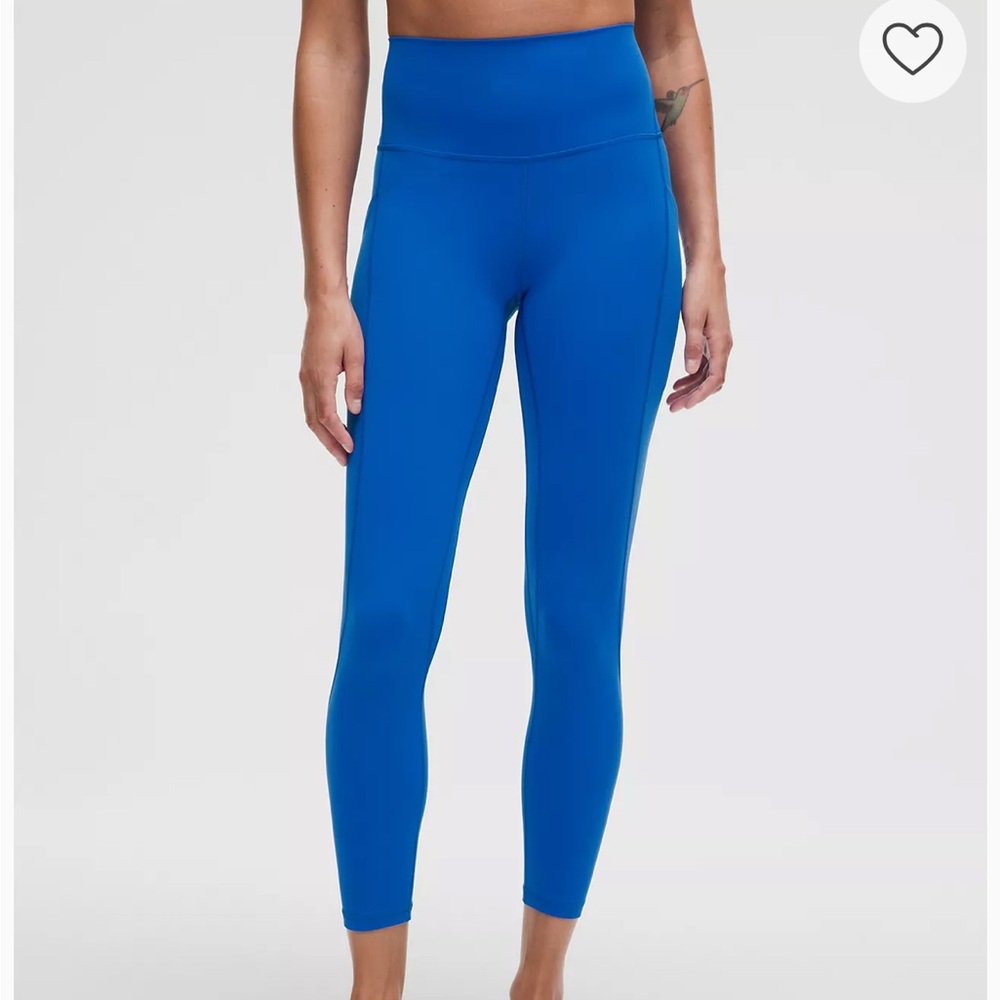 Lululemon Align Legging 25” with pocket cerulean blue size 6